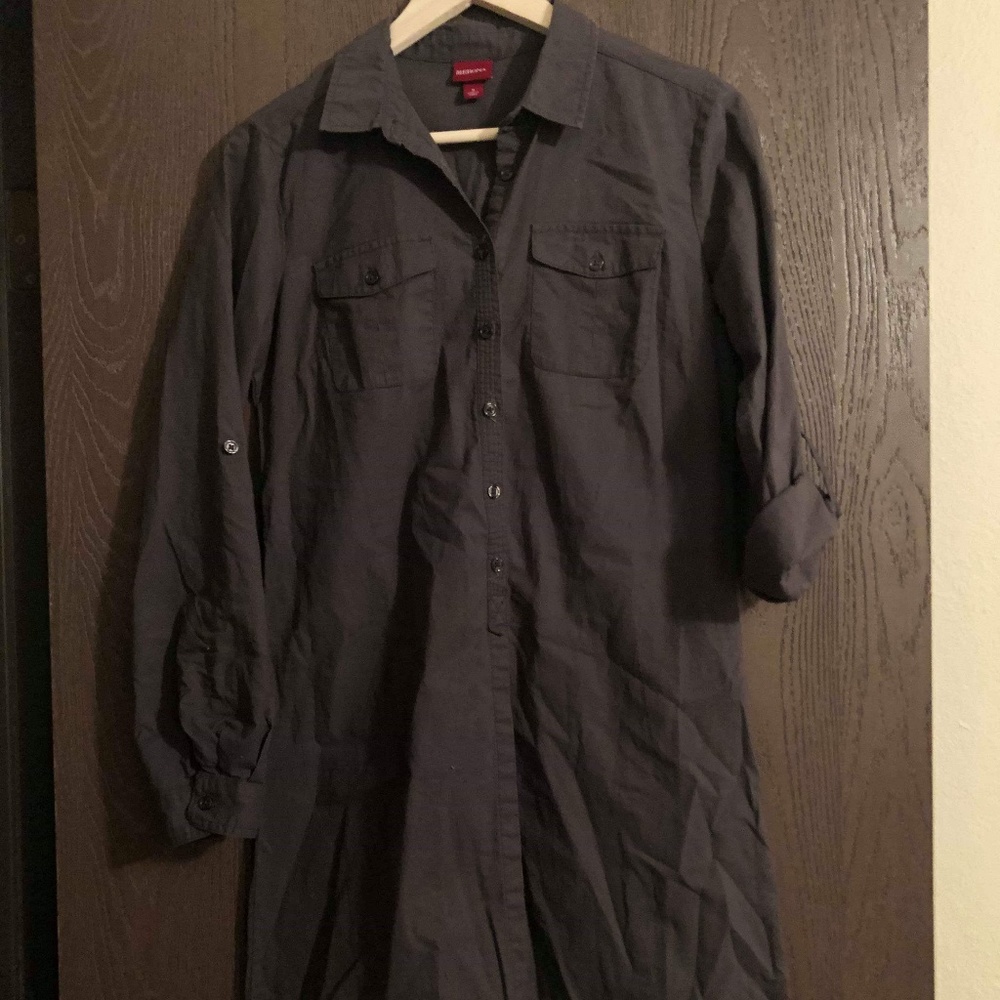 Half button up dress